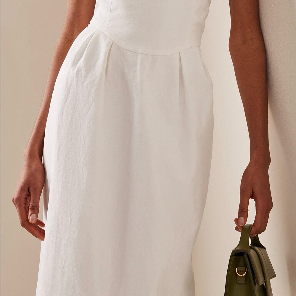 πΊπHPππΊ NWT Mara Hoffman Isla Midi Dress White - Picture 3 of 16